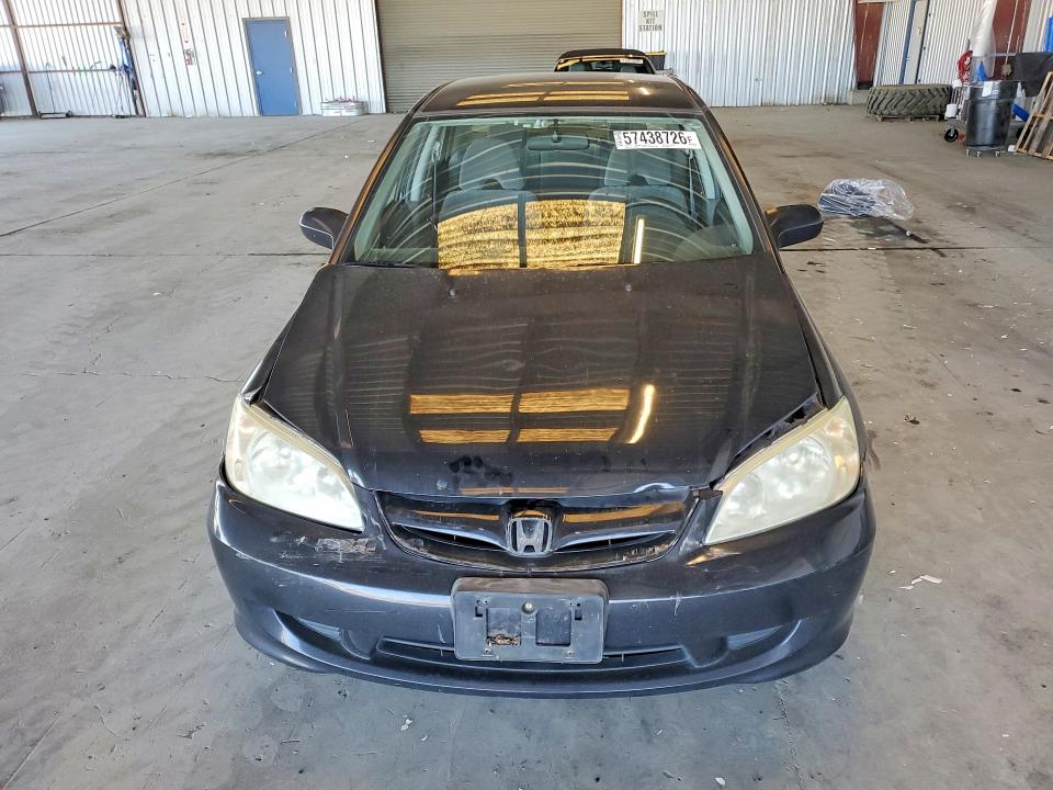 2004 Honda Civic VIN 2HGES16674H540742 COPART salvage auction — FRONT END, Ca - Salvage Certificate, sold $775 on 2026-07-02 (photo 5)