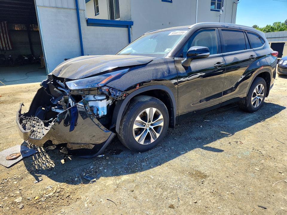 2024 Toyota Highlander VIN 5TDKDRBHXRS536193 COPART salvage auction — FRONT END, Nj - Cert Of Title-Salvage, sold $9,800 on 2026-07-22 (photo 1)