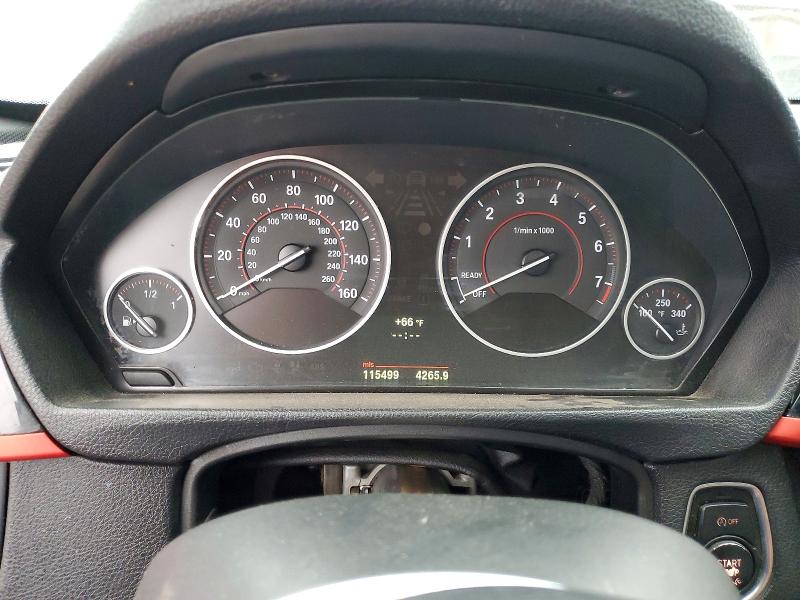 2012 BMW 3er VIN WBA3A5C58CF340834 COPART salvage auction — FRONT END, Ca - Salvage Certificate, sold $375 on 2026-08-13 (photo 9)