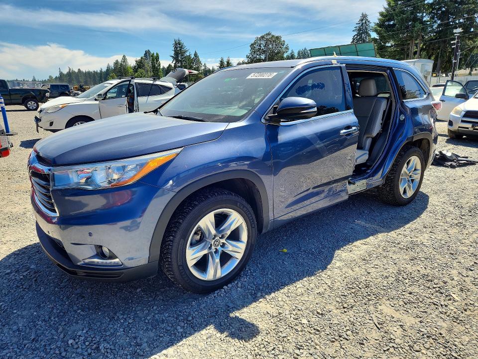 2016 Toyota Highlander VIN 5TDYKRFH8GS180771 COPART salvage auction — SIDE, Wa - Bill Of Sale, sold $7,400 on 2026-07-07 (photo 1)