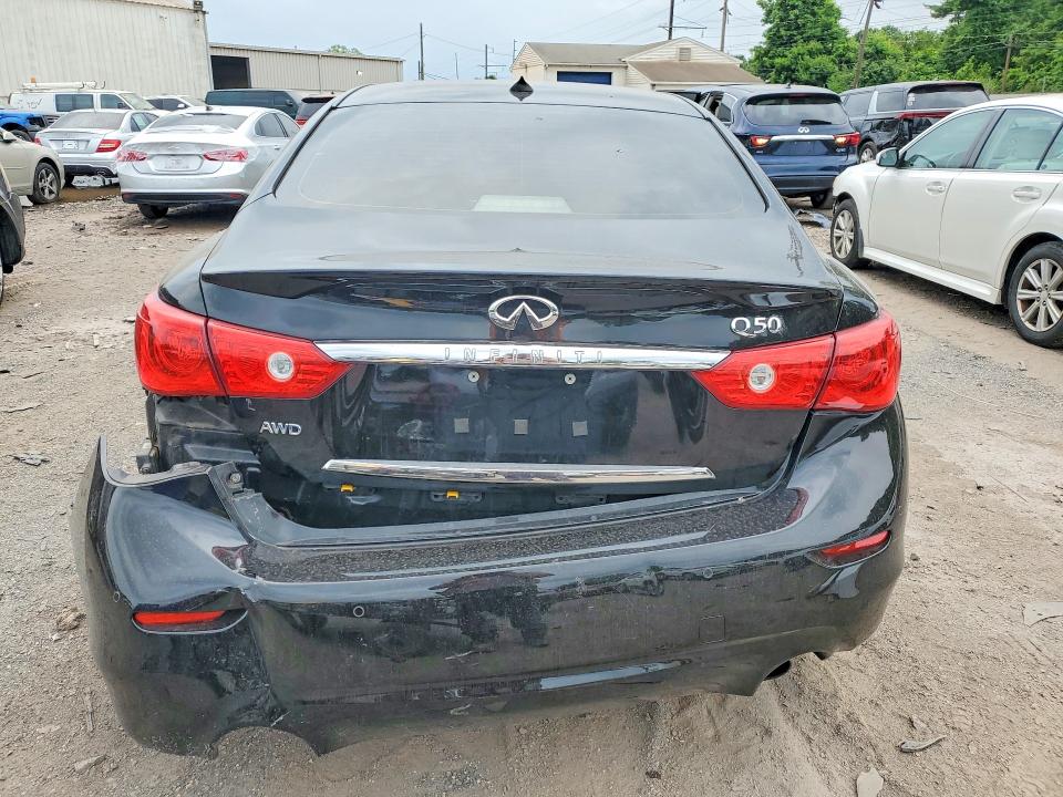 2017 Infiniti Q50 VIN JN1EV7AR8HM834277 COPART salvage auction — FRONT END, Pa - Certificate Of Salvage, sold $3,500 on 2026-07-06 (photo 6)