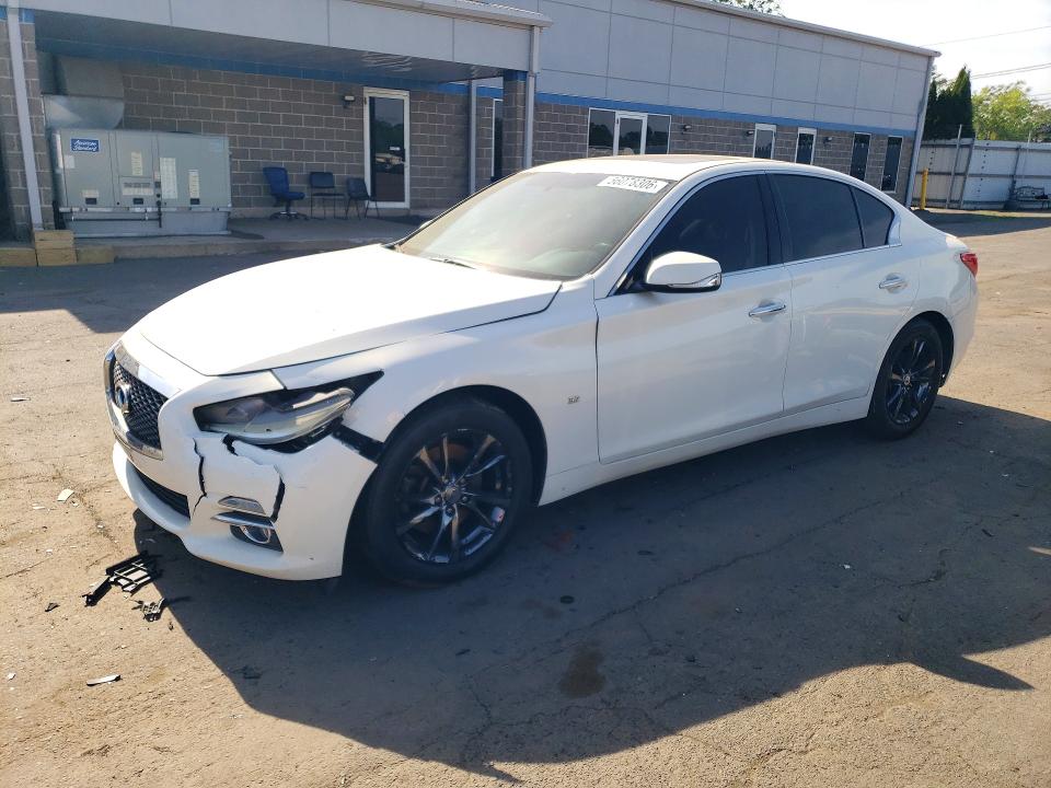 2015 Infiniti Q50 VIN JN1BV7AR1FM419995 COPART salvage auction — FRONT END, Ct - Cert Of Title-Salvage, sold $1,750 on 2026-07-07 (photo 1)