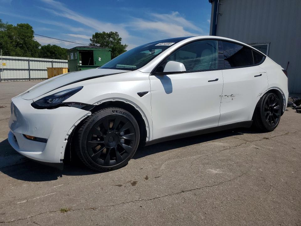 2021 Tesla VIN 5YJYGAEEXMF298637 COPART salvage auction — FRONT END, TN - SALVAGE CERTIFICATE, sold $10,500 on 2026-07-27 (photo 1)