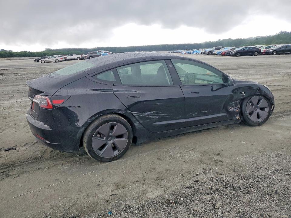 2023 Tesla Model 3 VIN 5YJ3E1EB0PF632233 COPART salvage auction — SIDE, Sc - Cert Of Title-Salvage, sold $10,000 on 2026-07-15 (photo 3)