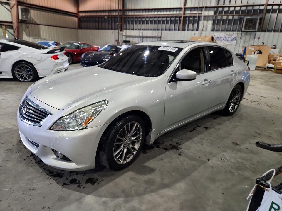 2012 Infiniti G VIN JN1CV6AP0CM622515 COPART salvage auction — SIDE, Fl - Cert Of Title Slvg Rebuildable, sold $450 on 2026-07-13 (photo 1)