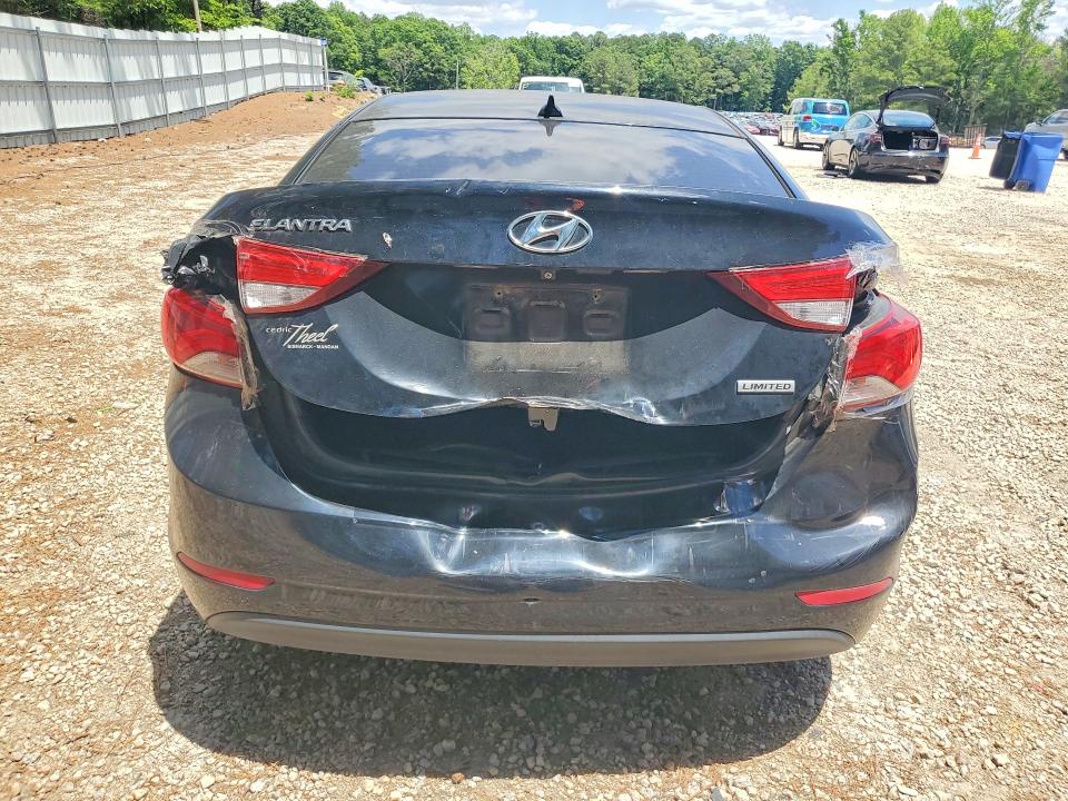2016 Hyundai Elantra VIN KMHDH4AE2GU520906 COPART salvage auction — REAR END, Sc - Cert Of Title-Salvage, sold $850 on 2026-07-24 (photo 6)