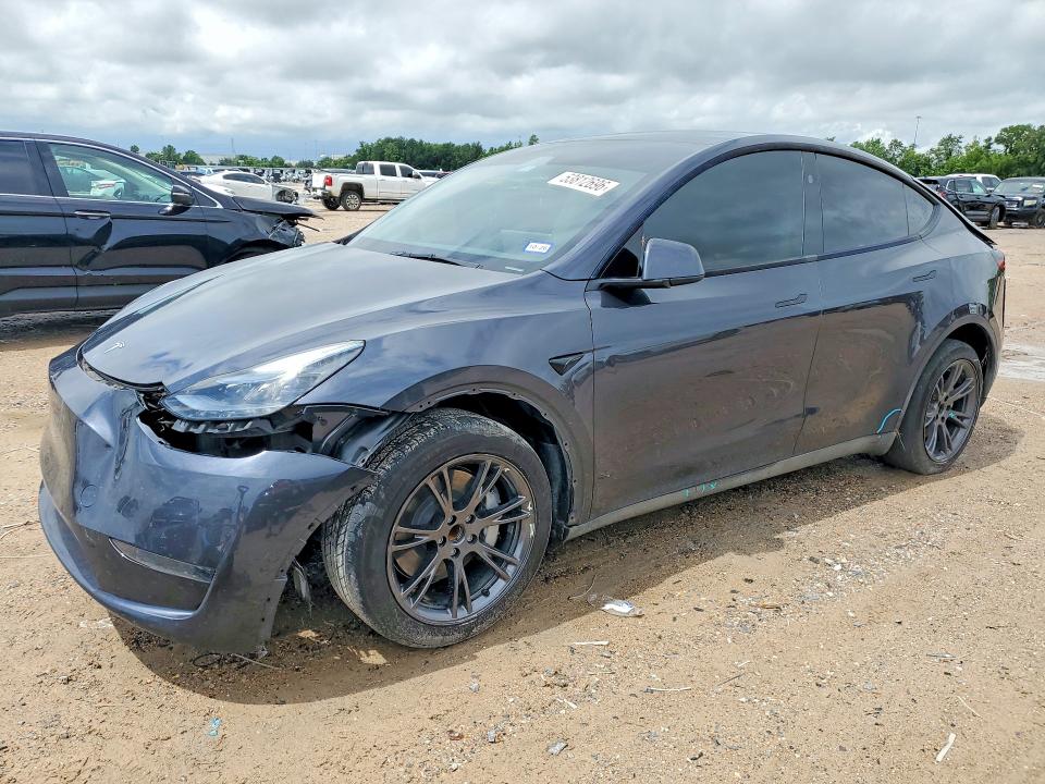 2025 Tesla Model y VIN 7SAYGDED1SA343504 COPART salvage auction — REAR END, TX - SALVAGE VEHICLE TITLE, sold $13,100 on 2026-07-10 (photo 1)