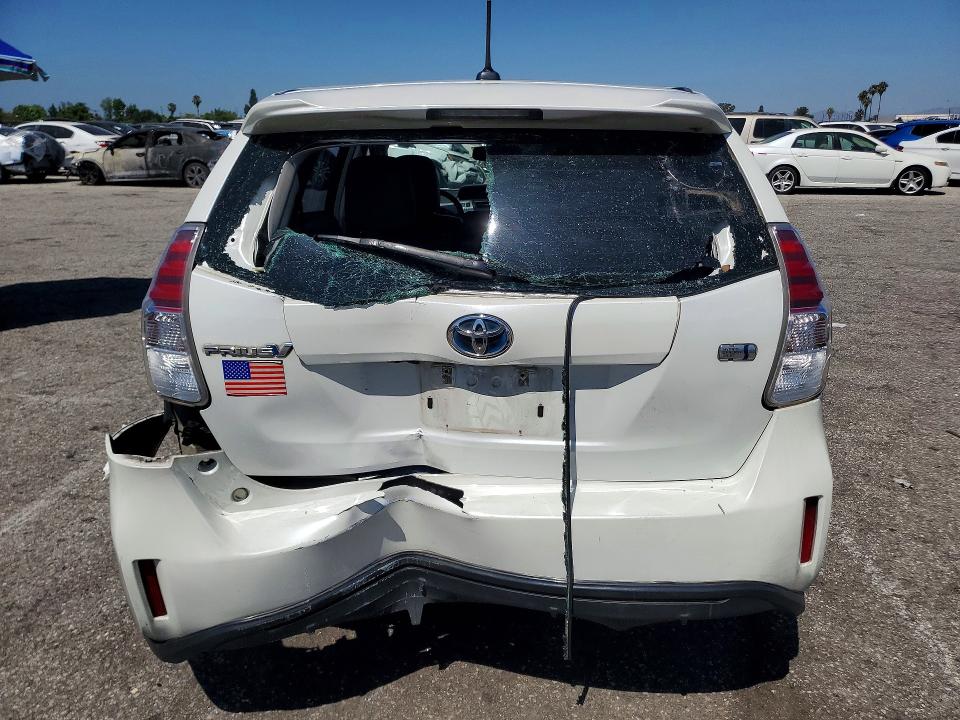2015 Toyota Prius v VIN JTDZN3EU9FJ029439 COPART salvage auction — REAR END, Ca - Salvage Certificate, sold $2,300 on 2026-07-31 (photo 6)