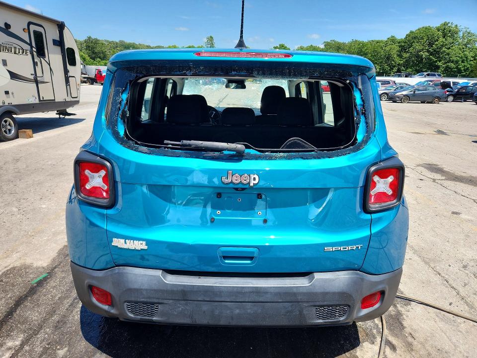 2021 Jeep Renegade VIN ZACNJCAB5MPM19334 COPART salvage auction — HAIL, MO - SALVAGE CERTIFICATE OF TITLE, sold $2,000 on 2026-07-29 (photo 6)