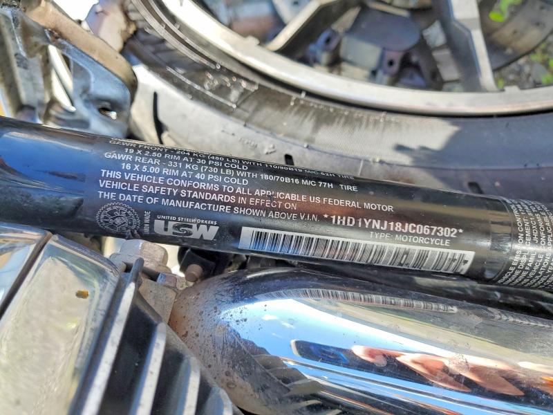 2018 Harley-davidson Low rider VIN 1HD1YNJ18JC067302 COPART salvage auction — FRONT END, Id - Salvage Certificate Of Title, sold $1,000 on 2026-07-28 (photo 8)
