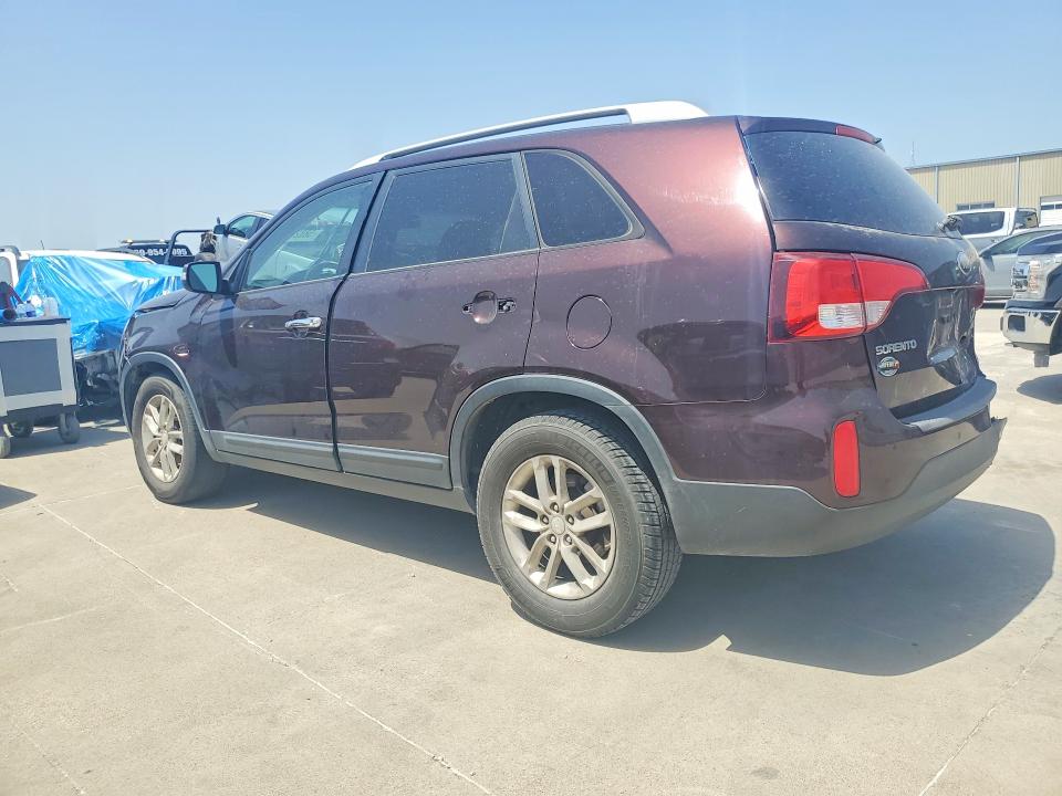 2014 Kia Sorento VIN 5XYKT4A60EG437413 COPART salvage auction — REAR END, Tx - Certificate Of Title (P), sold $800 on 2026-07-09 (photo 2)