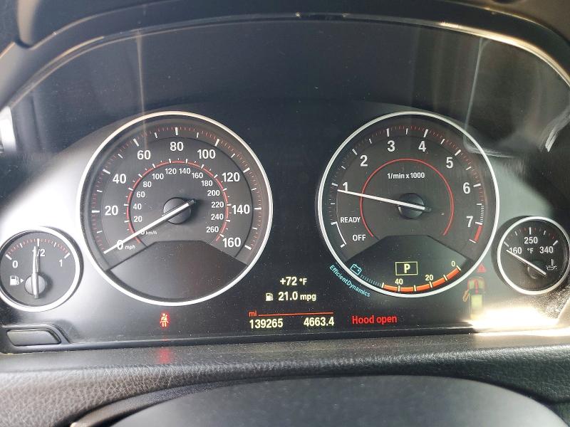 2015 BMW 3er VIN WBA3A5G54FNS90969 COPART salvage auction — FRONT END, Ca - Salvage Certificate, sold $1,750 on 2026-07-08 (photo 9)