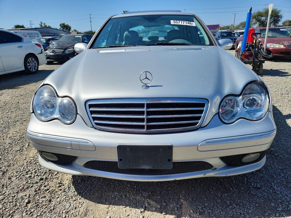 2007 Mercedes-benz C-klasse VIN WDBRF52HX7A937124 COPART salvage auction — FRONT END, Ca - Salvage Certificate, sold $300 on 2026-07-17 (photo 5)
