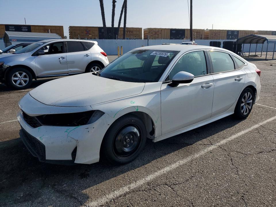 2025 Honda Civic VIN 2HGFE2F29SH523470 COPART salvage auction — FRONT END, Ca - Salvage Certificate, sold $6,500 on 2026-07-25 (photo 1)