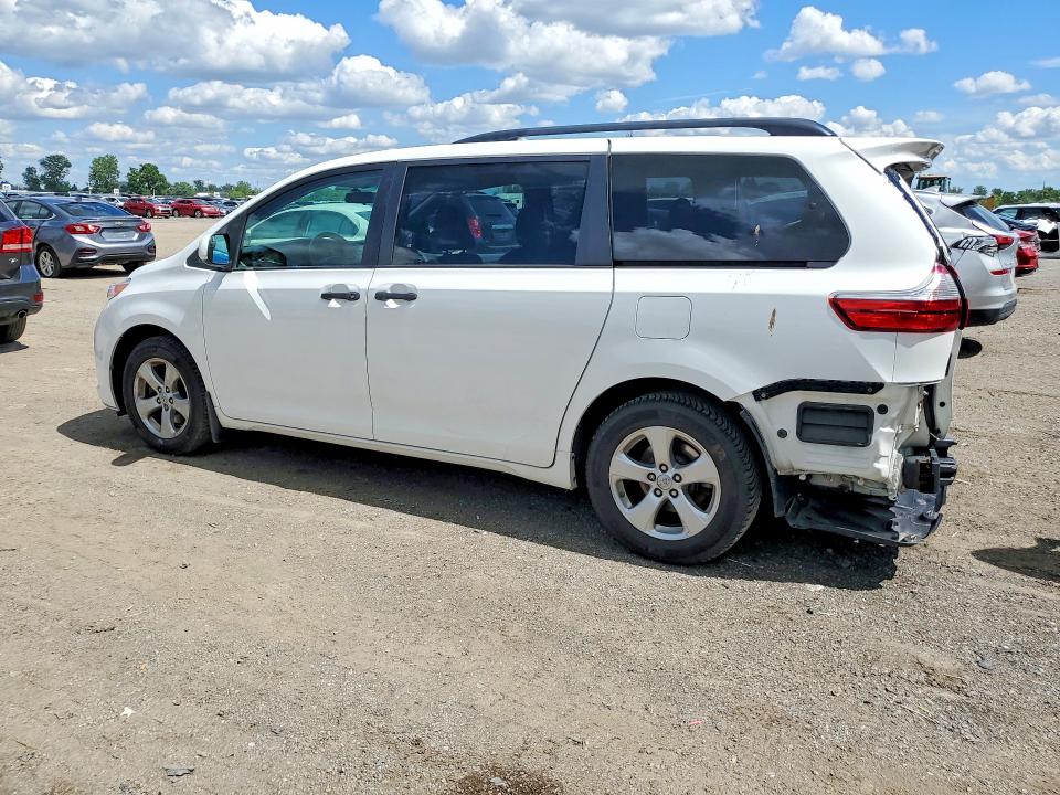 2017 Toyota Sienna VIN 5TDZZ3DC6HS850937 COPART salvage auction — REAR END, ON - PERMIT IRREPAIRABLE, sold $3,100 on 2026-07-28 (photo 2)