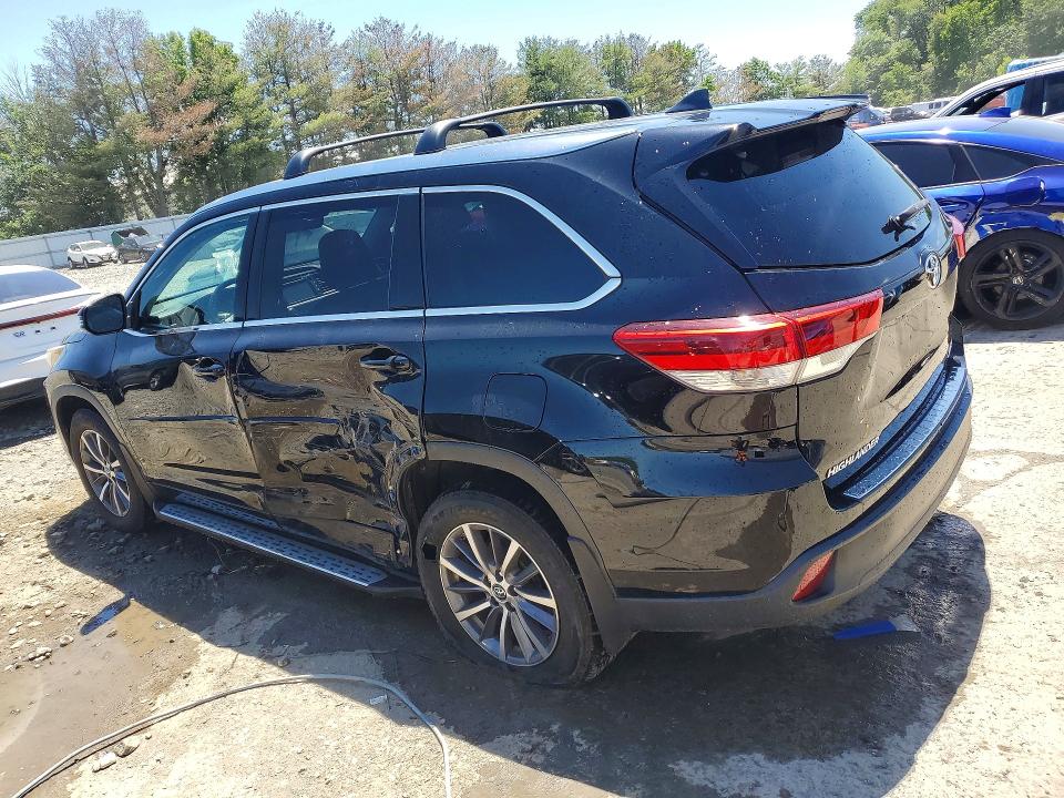 2018 Toyota Highlander VIN 5TDJZRFH9JS555457 COPART salvage auction — SIDE, Nj - Cert Of Title-Salvage, sold $2,250 on 2026-07-29 (photo 2)
