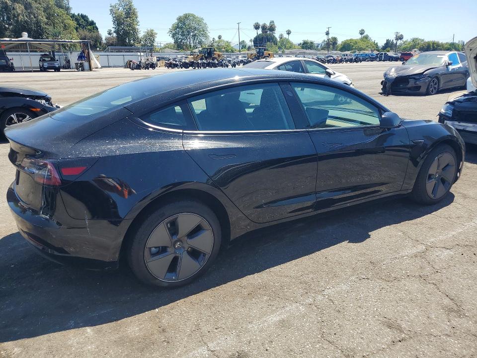 2021 Tesla Model 3 VIN 5YJ3E1EA7MF074710 COPART salvage auction — FRONT END, Ca - Salvage Certificate, sold $9,100 on 2026-09-01 (photo 3)