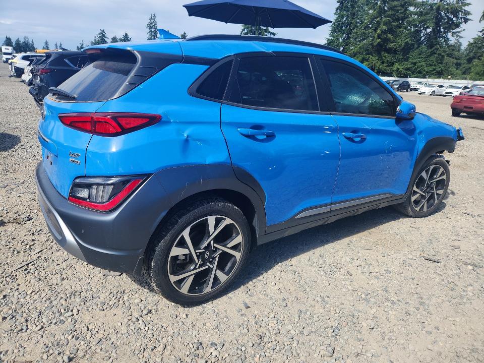 2022 Hyundai Kona VIN KM8K5CA33NU901248 COPART salvage auction — FRONT END, Wa - Bill Of Sale, sold $250 on 2026-07-21 (photo 3)