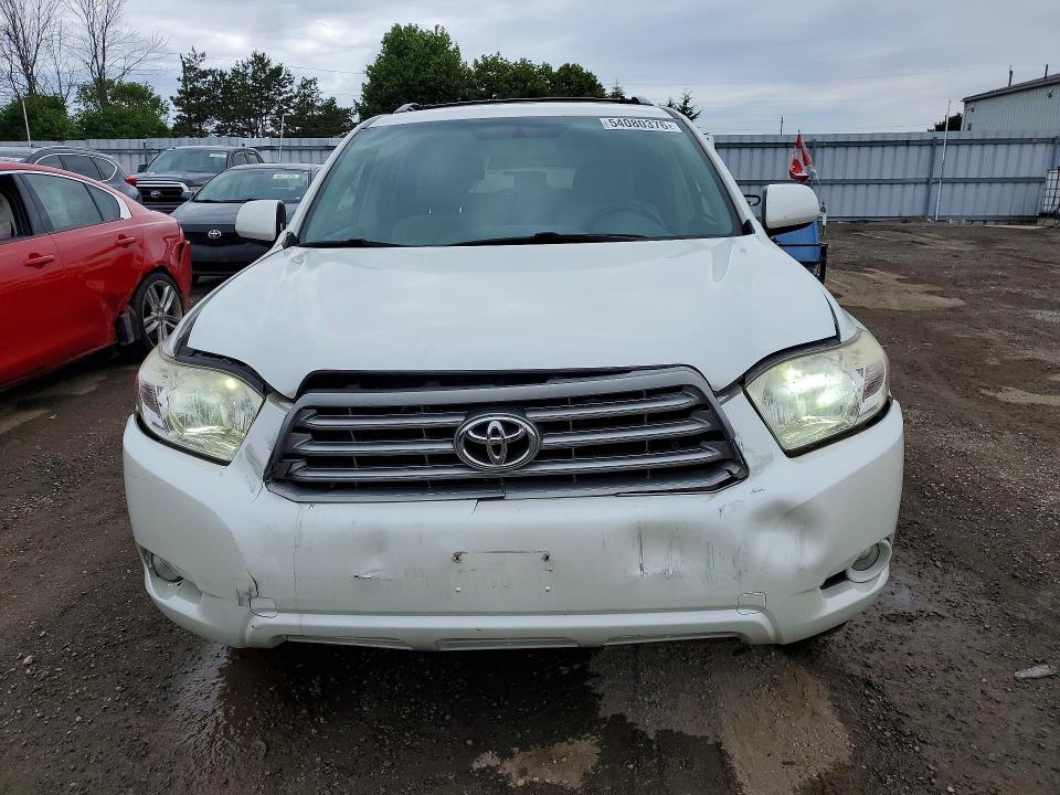 2008 Toyota Highlander VIN JTEES44A282094999 COPART salvage auction — FRONT END, ON - PERMIT NO BRAND - UNFIT, sold $3,650 on 2026-07-16 (photo 5)