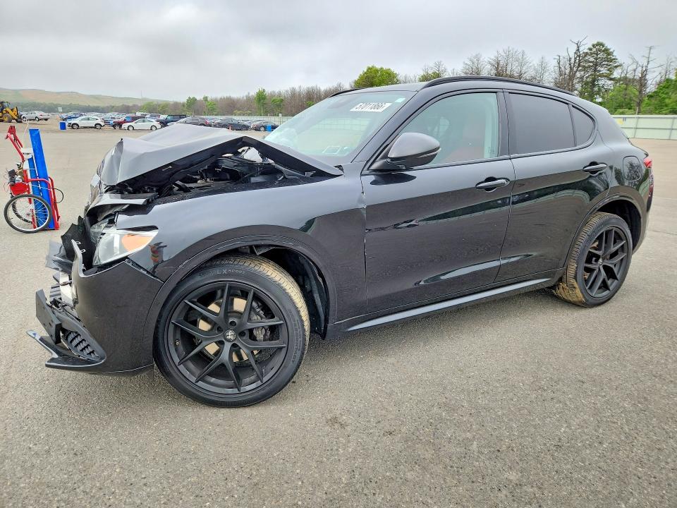 2021 Alfa romeo Stelvio VIN ZASPAKBN7M7D19531 COPART salvage auction — FRONT END, Ny - Mv-907A Salvage Certificate, sold $3,650 on 2026-07-13 (photo 1)