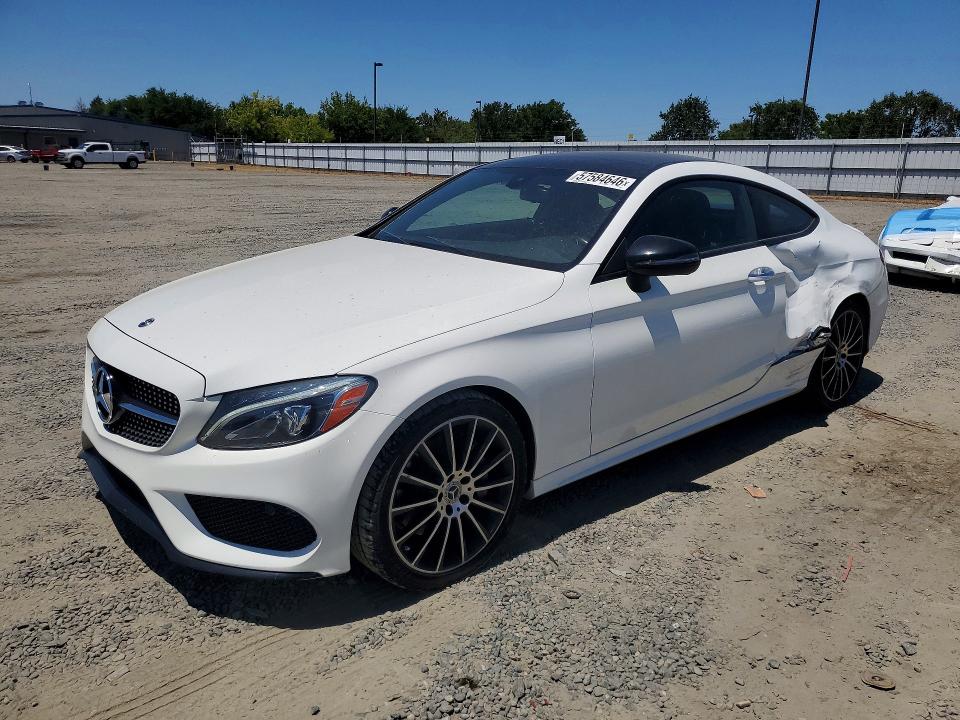 2018 Mercedes-benz C-klasse VIN WDDWJ4JB1JF664231 COPART salvage auction — REAR END, Ca - Salvage Certificate, sold $8,500 on 2026-08-04 (photo 1)