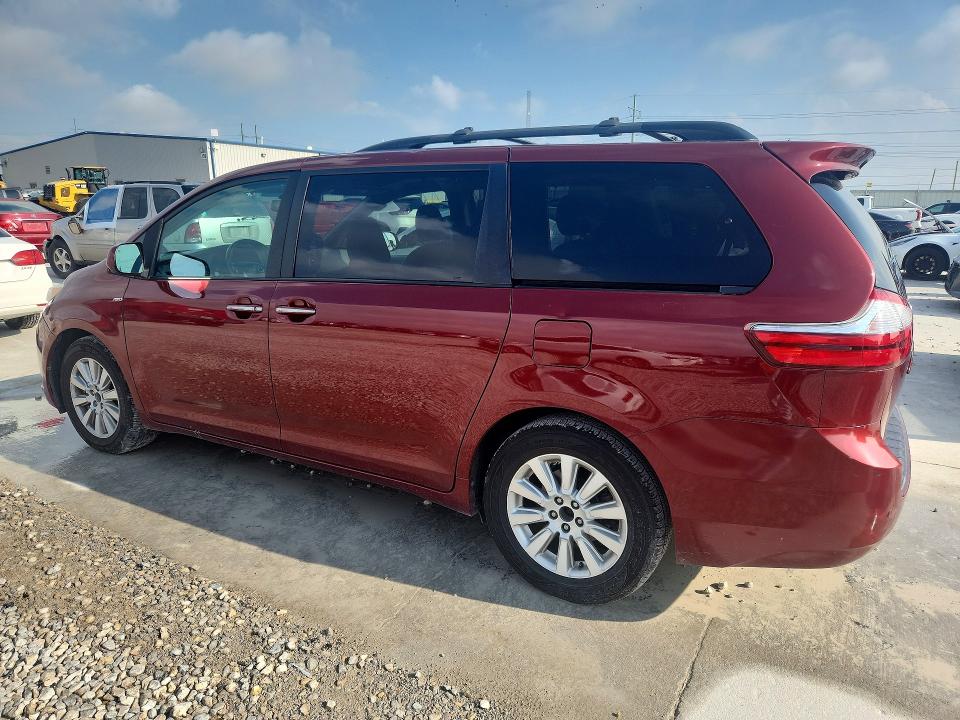 2017 Toyota Sienna VIN 5TDDZ3DC4HS170237 COPART salvage auction — HAIL, Tx - Certificate Of Title, sold $5,000 on 2026-07-31 (photo 2)