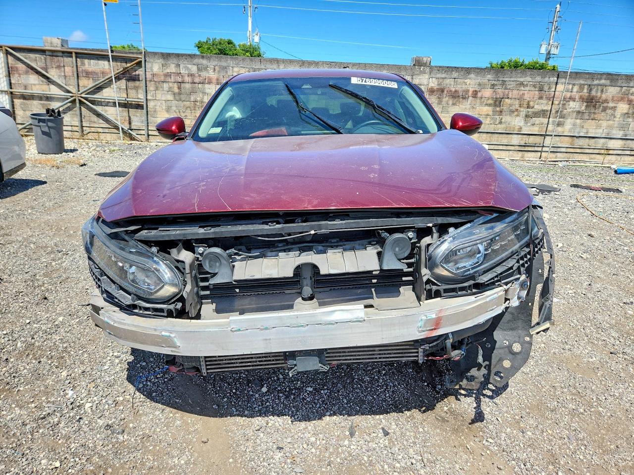 2018 Honda Accord VIN 1HGCV1F53JA043980 COPART salvage auction — Rear End, FL - CERTIFICATE OF TITLE, sold $1,000 on 2026-07-09 (photo 5)