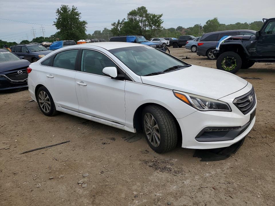 2015 Hyundai Sonata VIN 5NPE34AF9FH070275 COPART salvage auction — VANDALISM, Nc - Salvage Cert-Rebuilt, sold $1,500 on 2026-07-09 (photo 4)