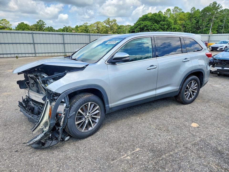 2019 Toyota Highlander VIN 5TDKZRFH4KS552410 — COPART salvage auction photo
