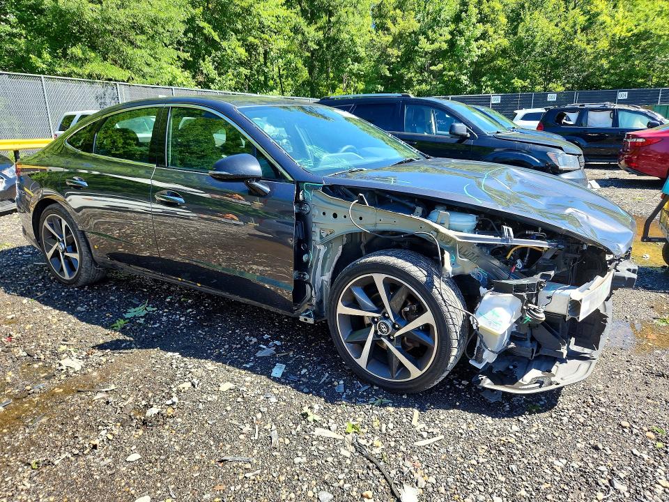 2021 Hyundai Sonata VIN 5NPEJ4J2XMH064047 COPART salvage auction — FRONT END, Id - Salvage Certificate Of Title, sold $200 on 2026-07-28 (photo 4)