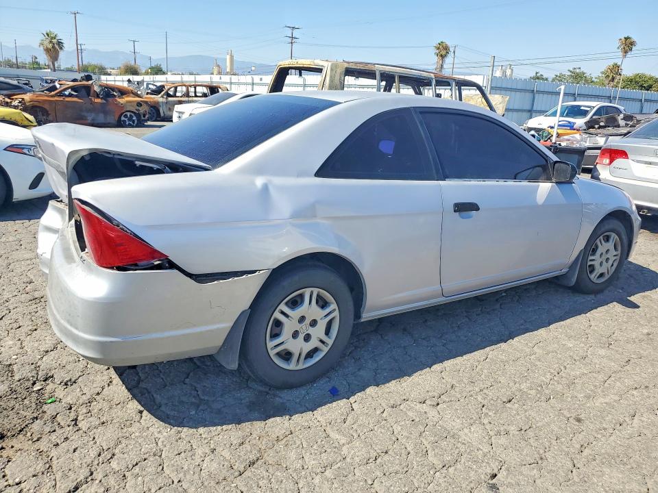 2001 Honda Civic VIN 1HGEM22551L007252 COPART salvage auction — REAR END, Ca - Salvage Certificate, sold $400 on 2026-07-02 (photo 3)