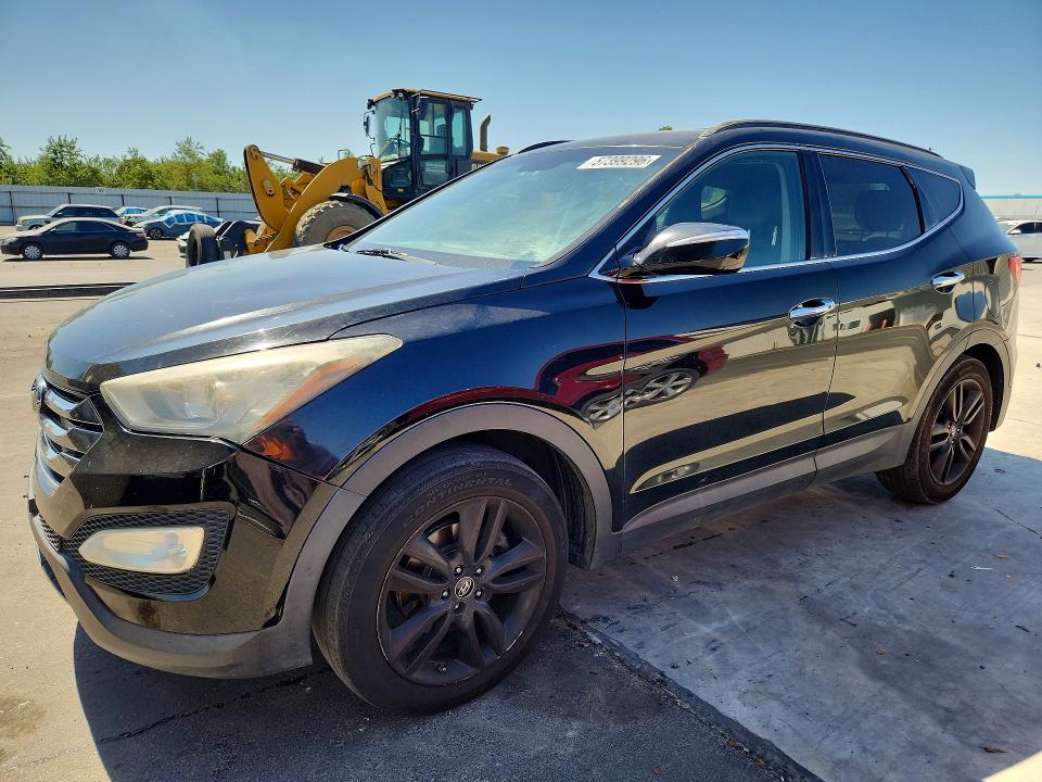2014 Hyundai Santa fe VIN 5XYZU3LA1EG227815 COPART salvage auction — FRONT END, Ca - Dis/Dlr/Exp Only Clean Title, sold $1,150 on 2026-07-07 (photo 1)