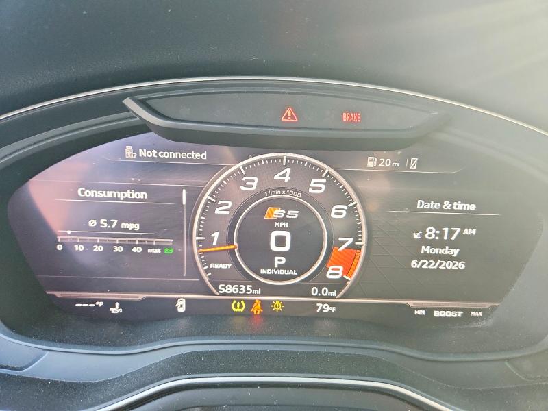 2019 Audi VIN WAUC4CF59KA017492 COPART salvage auction — FRONT END, Tx - Salvage Vehicle Title, sold $6,200 on 2026-07-30 (photo 9)