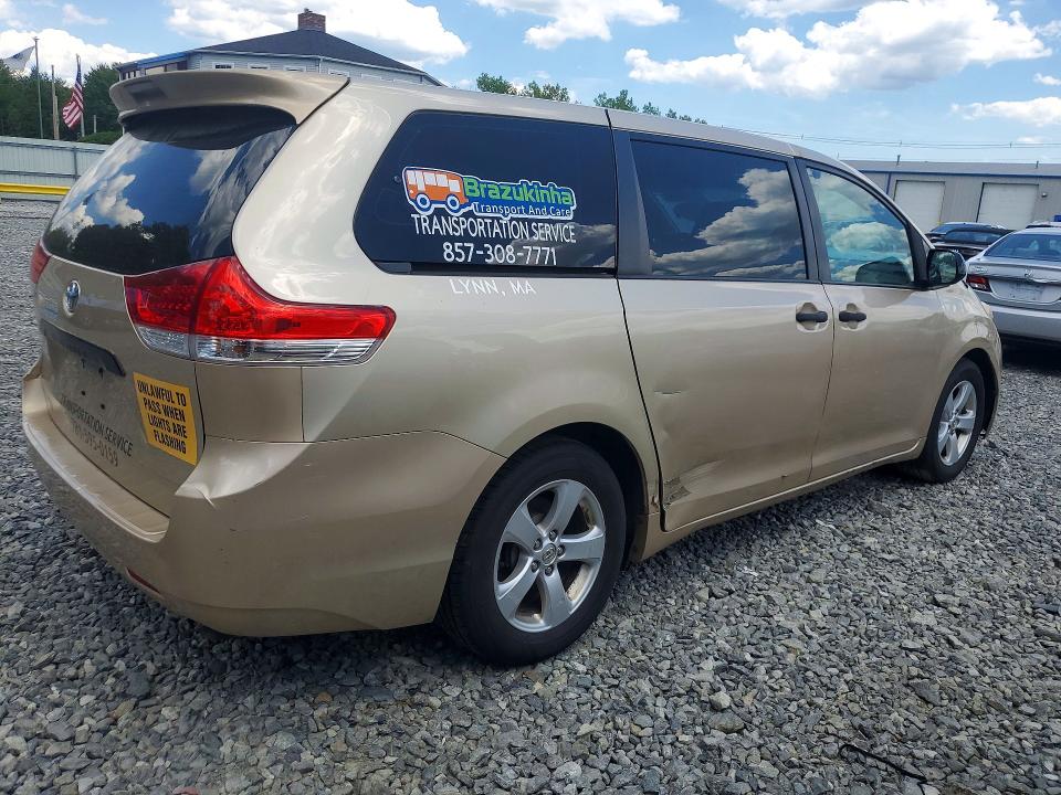 2014 Toyota VIN 5TDZK3DC2ES443973 COPART salvage auction — FRONT END, MA - CERTIFICATE OF TITLE, sold $1,100 on 2026-07-14 (photo 3)