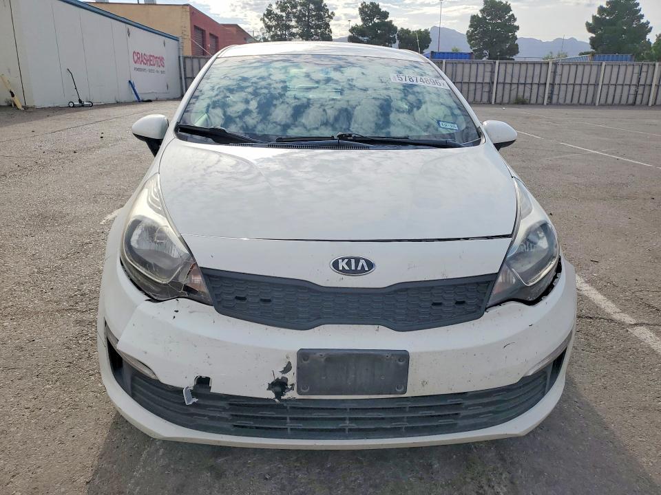 2017 Kia Rio VIN KNADM4A30H6049761 COPART salvage auction — FRONT END, TX - SALVAGE VEHICLE TITLE (P), sold $125 on 2026-07-31 (photo 5)