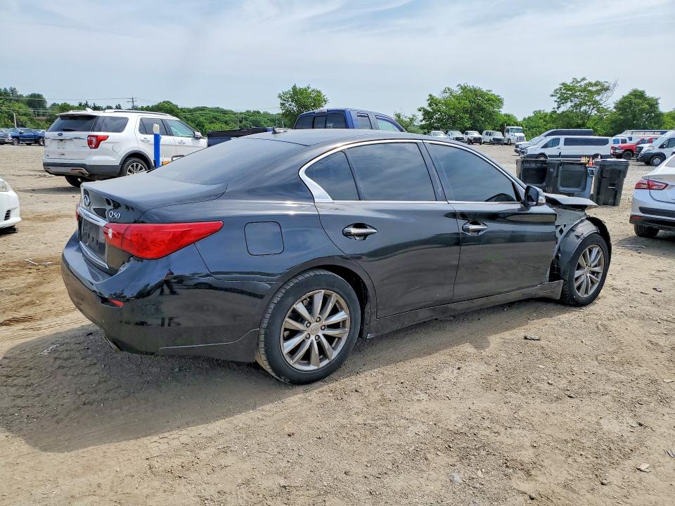 2015 Infiniti Q50 VIN JN1BV7AR8FM409030 COPART salvage auction — FRONT END, Md - Cert Of Salvage < 75% Damage, sold $375 on 2026-07-21 (photo 3)