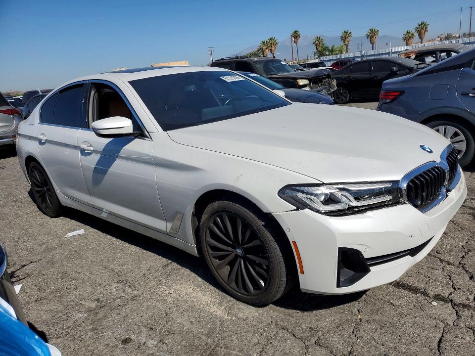 2021 BMW 5er VIN WBA53BJ0XMCG04571 COPART salvage auction — FRONT END, Ca - Salvage Certificate, sold $19,200 on 2026-07-16 (photo 4)