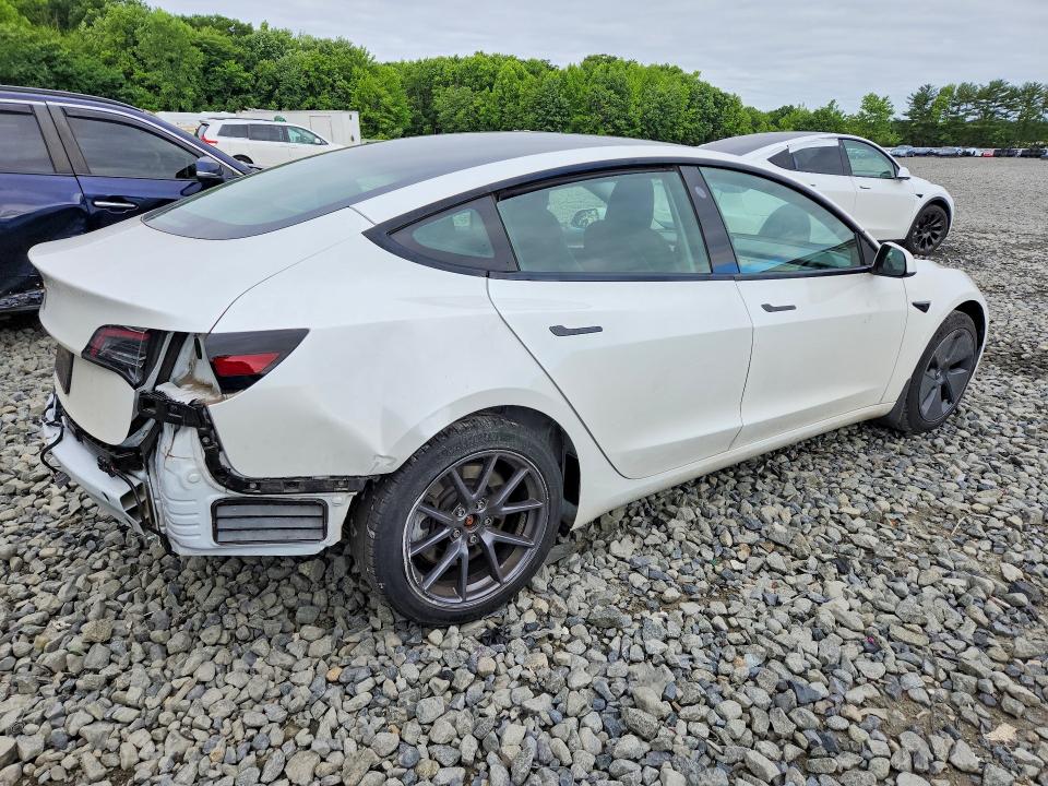 2023 Tesla Model 3 VIN 5YJ3E1EA0PF573918 COPART salvage auction — REAR END, Nj - Cert Of Title-Salvage, sold $10,700 on 2026-07-22 (photo 3)