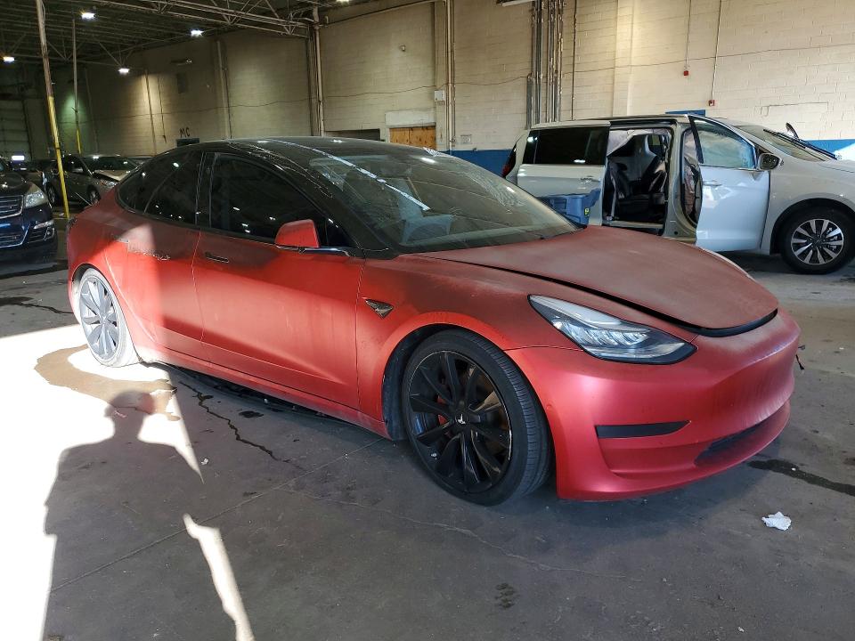 2020 Tesla Model 3 VIN 5YJ3E1EB8LF667046 COPART salvage auction — BURN, Mi - Certificate Of Title, sold $550 on 2026-07-28 (photo 4)