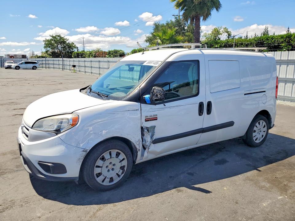 2016 Ram Promaster city VIN ZFBERFBT2G6C18895 COPART salvage auction — SIDE, CA - SALVAGE CERTIFICATE, sold $750 on 2026-07-22 (photo 1)