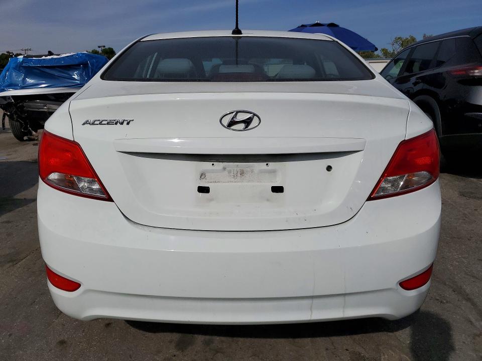 2015 Hyundai Accent VIN KMHCT4AE6FU922047 COPART salvage auction — FRONT END, Ca - Salvage Certificate, sold $325 on 2026-07-27 (photo 6)