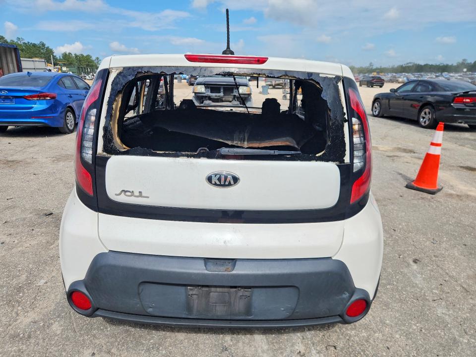 2016 Kia Soul VIN KNDJN2A20G7285267 COPART salvage auction — BURN, Fl - Certificate Of Destruction, sold $10 on 2026-07-06 (photo 6)