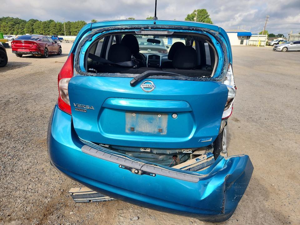 2015 Nissan Versa VIN 3N1CE2CP2FL394814 COPART salvage auction — REAR END, TX - SALVAGE VEHICLE TITLE, sold $700 on 2026-09-03 (photo 6)
