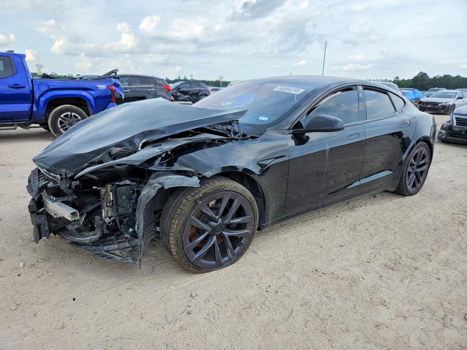 2021 Tesla Model s VIN 5YJSA1E68MF439365 COPART salvage auction — FRONT END, TX - SALVAGE VEHICLE TITLE, sold $15,900 on 2026-08-28 (photo 1)