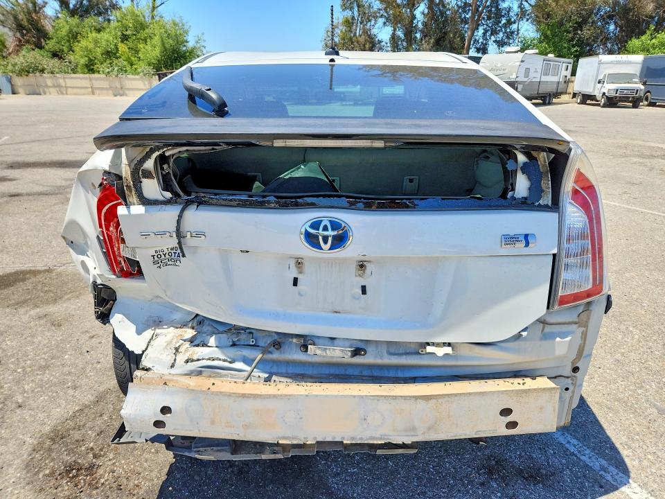 2012 Toyota Prius VIN JTDKN3DU8C1612793 COPART salvage auction — REAR END, Ca - Salvage Certificate, sold $1,500 on 2026-07-31 (photo 6)