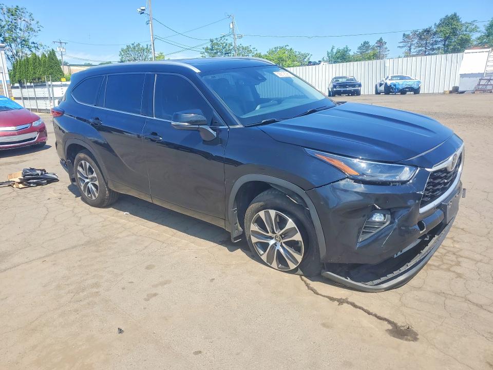 2022 Toyota Highlander VIN 5TDGZRBH7NS179010 COPART salvage auction — FRONT END, Ct - Cert Of Title-Salvage, sold $14,100 on 2026-07-17 (photo 4)