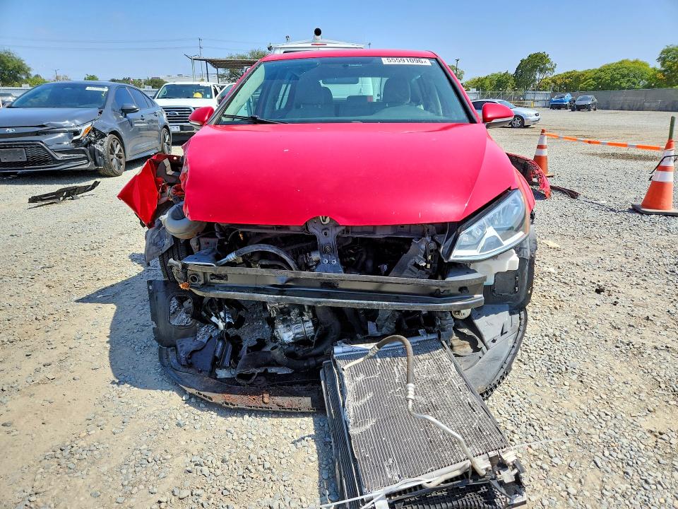 2017 Volkswagen VIN 3VW217AU3HM034004 COPART salvage auction — FRONT END, Ca - Salvage Certificate, sold $350 on 2026-07-02 (photo 5)
