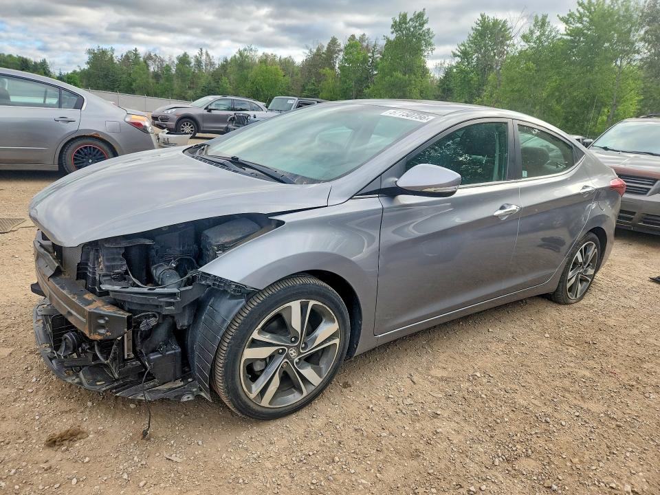 2015 Hyundai Elantra VIN KMHDH4AH2FU235535 COPART salvage auction — FRONT END, ON - PERMIT SALVAGE, sold $1,550 on 2026-07-07 (photo 1)