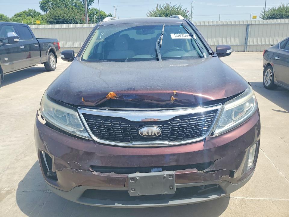 2014 Kia Sorento VIN 5XYKT4A60EG437413 COPART salvage auction — REAR END, Tx - Certificate Of Title (P), sold $800 on 2026-07-09 (photo 5)