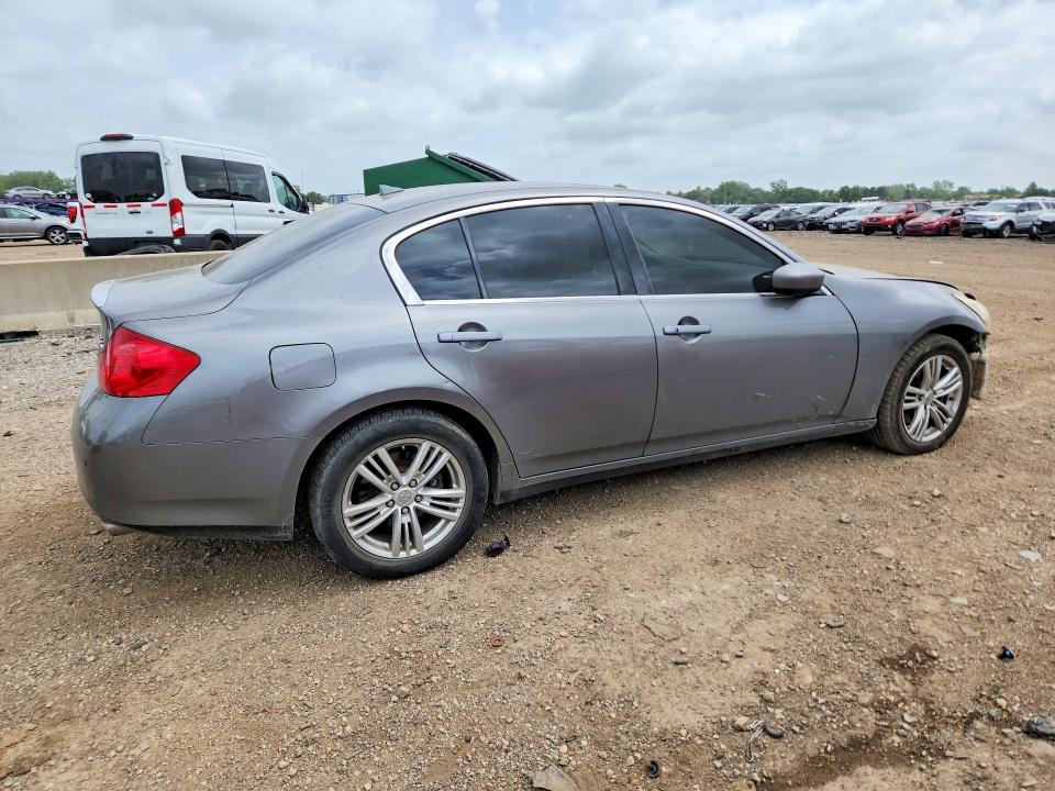 2013 Infiniti G VIN JN1CV6AR1DM765587 COPART salvage auction — FRONT END, Il - Salvage Certificate, sold $250 on 2026-07-30 (photo 3)